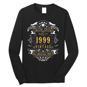 24 Years Old 24th Birthday Made Born in 1999 Boys Girls Long Sleeve Shirt