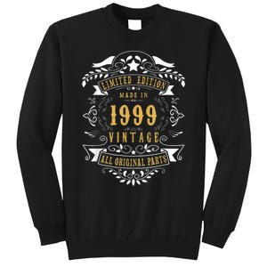 24 Years Old 24th Birthday Made Born in 1999 Boys Girls Tall Sweatshirt