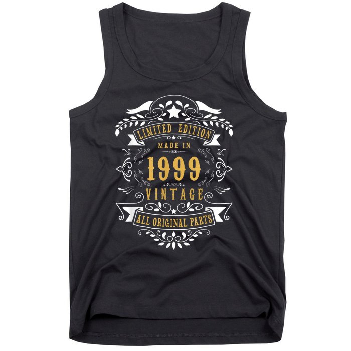 24 Years Old 24th Birthday Made Born in 1999 Boys Girls Tank Top