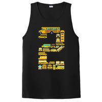 2 Year Old 2nd Birthday School Bus Theme Kids Party PosiCharge Competitor Tank