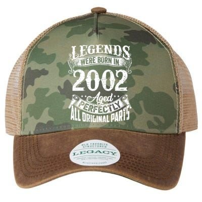 20 Years Old Vintage Legends Born In 2002 20th Birthday Legacy Tie Dye Trucker Hat