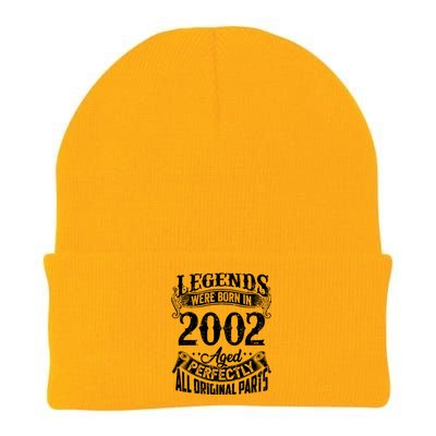 20 Years Old Vintage Legends Born In 2002 20th Birthday Knit Cap Winter Beanie