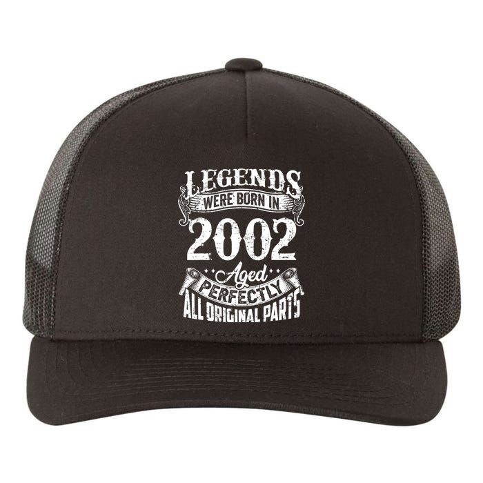 20 Years Old Vintage Legends Born In 2002 20th Birthday Yupoong Adult 5-Panel Trucker Hat