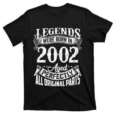 20 Years Old Vintage Legends Born In 2002 20th Birthday T-Shirt