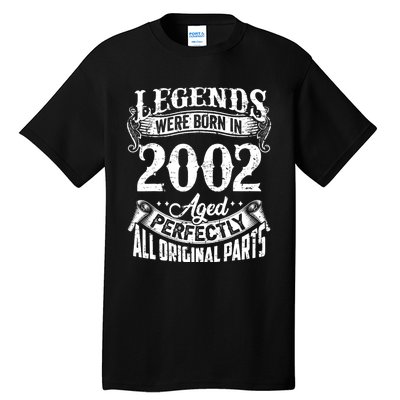 20 Years Old Vintage Legends Born In 2002 20th Birthday Tall T-Shirt