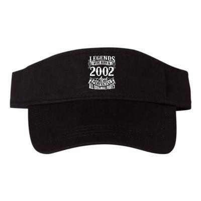 20 Years Old Vintage Legends Born In 2002 20th Birthday Valucap Bio-Washed Visor