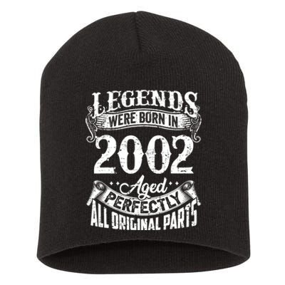 20 Years Old Vintage Legends Born In 2002 20th Birthday Short Acrylic Beanie