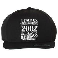 20 Years Old Vintage Legends Born In 2002 20th Birthday Wool Snapback Cap