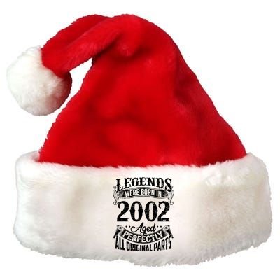 20 Years Old Vintage Legends Born In 2002 20th Birthday Premium Christmas Santa Hat