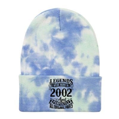 20 Years Old Vintage Legends Born In 2002 20th Birthday Tie Dye 12in Knit Beanie