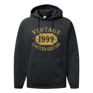 24 years old 24th Birthday Anniversary Best Limited 1999 Performance Fleece Hoodie