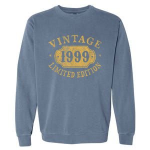 24 years old 24th Birthday Anniversary Best Limited 1999 Garment-Dyed Sweatshirt