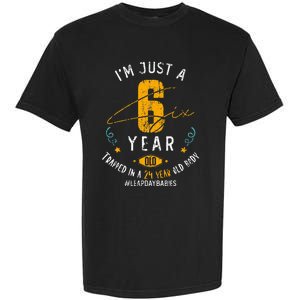 24 Years Old Leap Year Birthday 6 Funny Leap Day Garment-Dyed Heavyweight T-Shirt