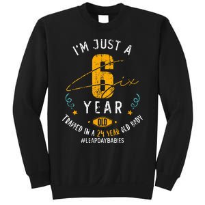 24 Years Old Leap Year Birthday 6 Funny Leap Day Sweatshirt