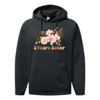 2 Years Sober Gift Sober Anniversary Gift Sobriety Gift Recovery Soberversary Performance Fleece Hoodie