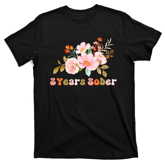 2 Years Sober Gift Sober Anniversary Gift Sobriety Gift Recovery Soberversary T-Shirt