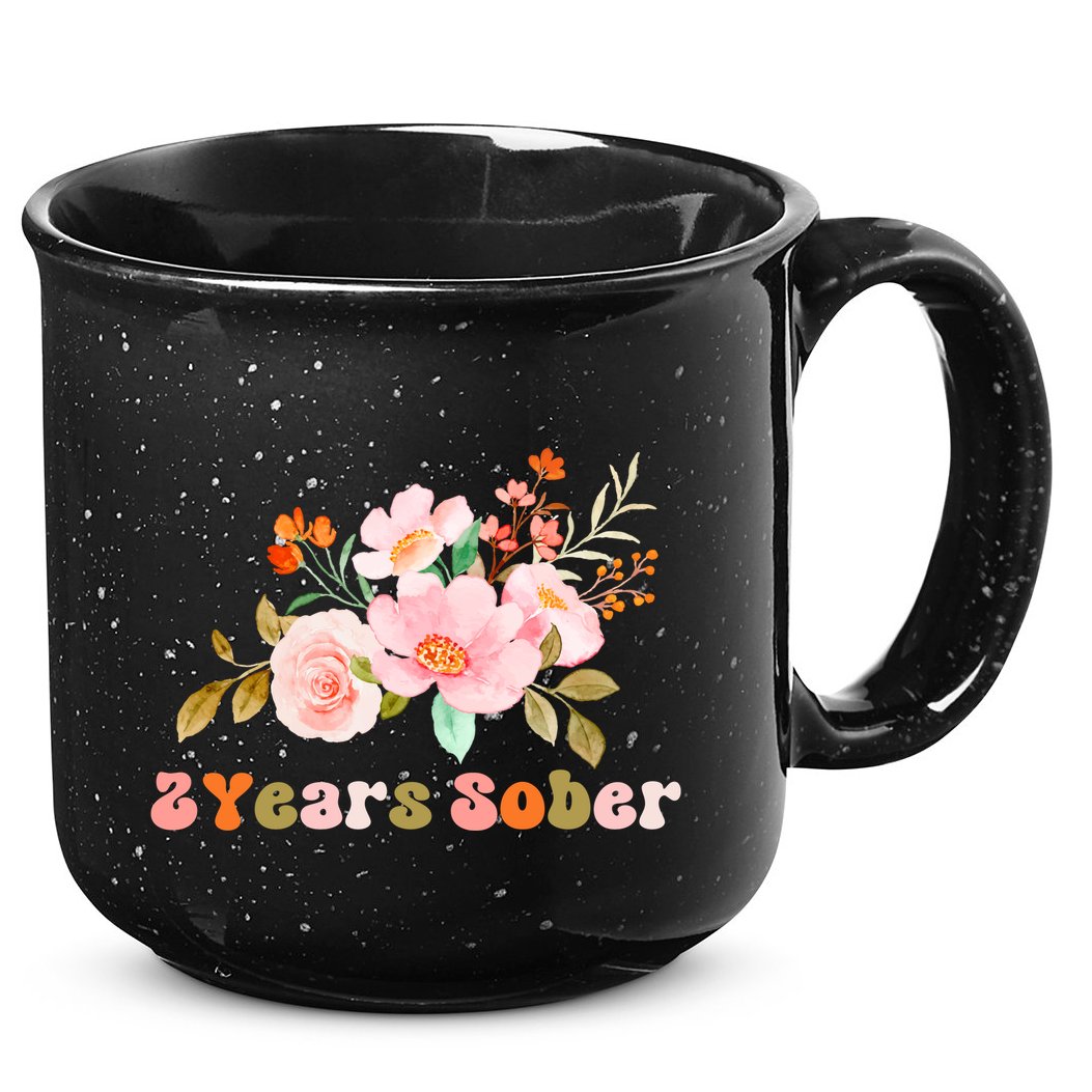 2 Years Sober Gift Sober Anniversary Gift Sobriety Gift Recovery Soberversary 15oz Campfire Ceramic Mug
