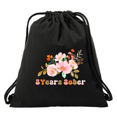 2 Years Sober Gift Sober Anniversary Gift Sobriety Gift Recovery Soberversary Drawstring Bag
