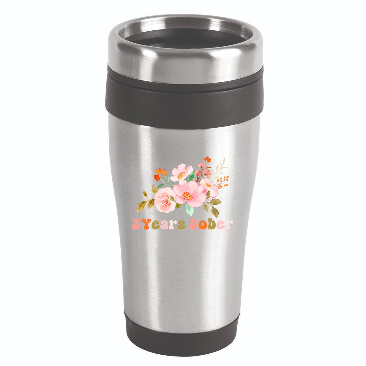 2 Years Sober Gift Sober Anniversary Gift Sobriety Gift Recovery Soberversary 16oz Travel Tumbler