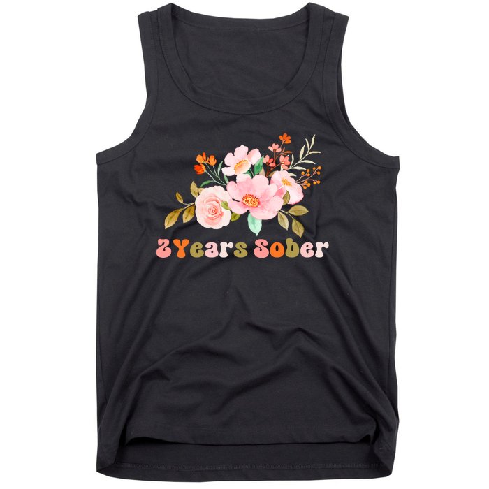 2 Years Sober Gift Sober Anniversary Gift Sobriety Gift Recovery Soberversary Tank Top