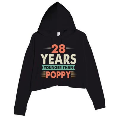 28 Years Younger Than Poppy Crop Fleece Hoodie