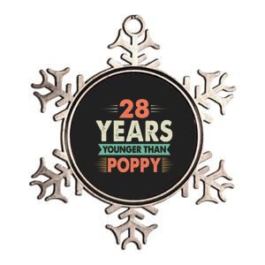 28 Years Younger Than Poppy Metallic Star Ornament