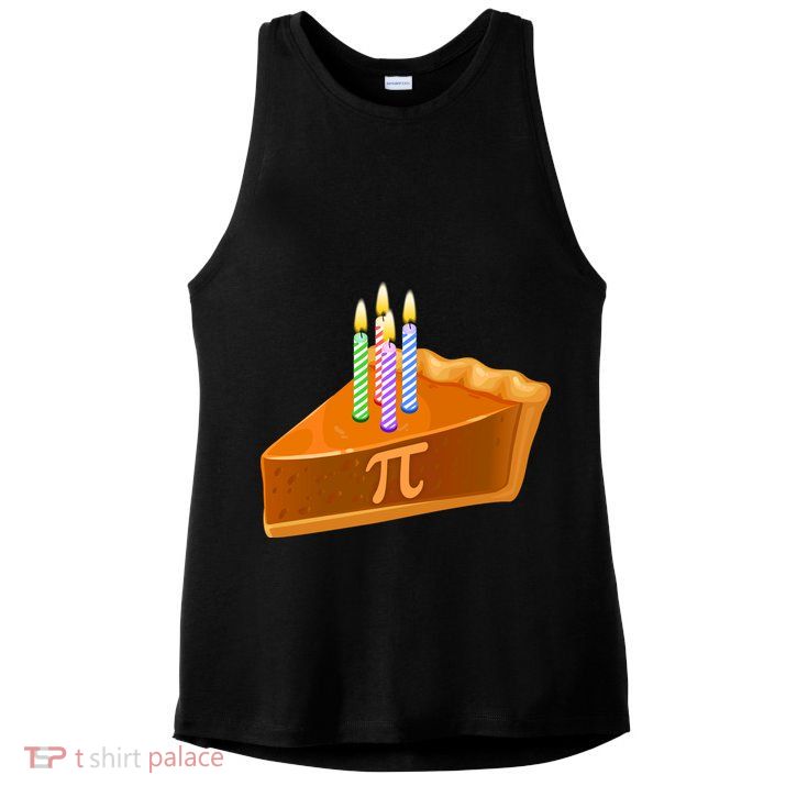 3.14 Happy Pi Day March 14 Birthday Slice Of Pie Ladies PosiCharge Tri-Blend Wicking Tank