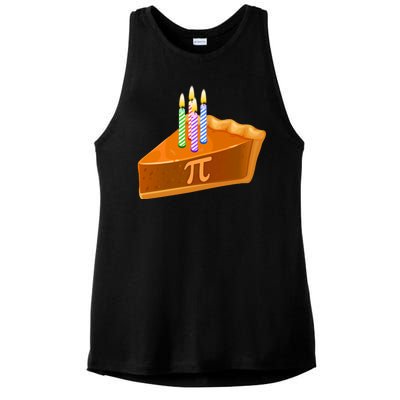 3.14 Happy Pi Day March 14 Birthday Slice Of Pie Ladies PosiCharge Tri-Blend Wicking Tank