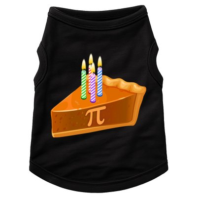 3.14 Happy Pi Day March 14 Birthday Slice Of Pie Doggie Tank