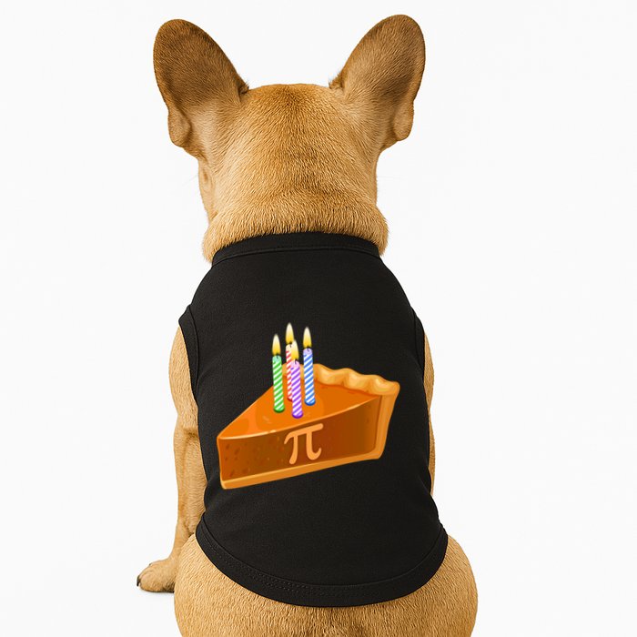 3.14 Happy Pi Day March 14 Birthday Slice Of Pie Doggie Tank