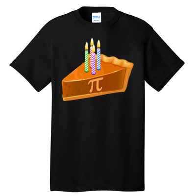 3.14 Happy Pi Day March 14 Birthday Slice Of Pie Tall T-Shirt