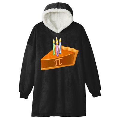 3.14 Happy Pi Day March 14 Birthday Slice Of Pie Hooded Wearable Blanket