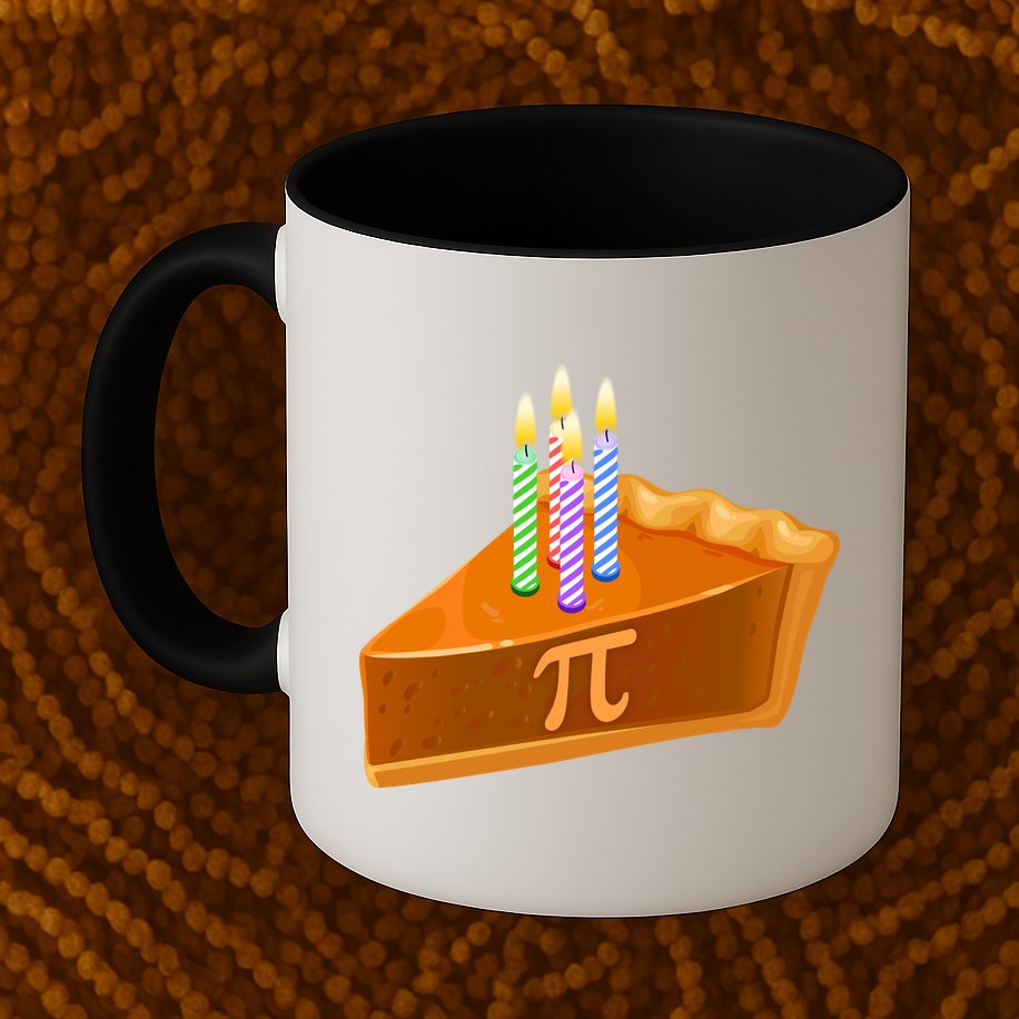 3.14 Happy Pi Day March 14 Birthday Slice Of Pie Mug