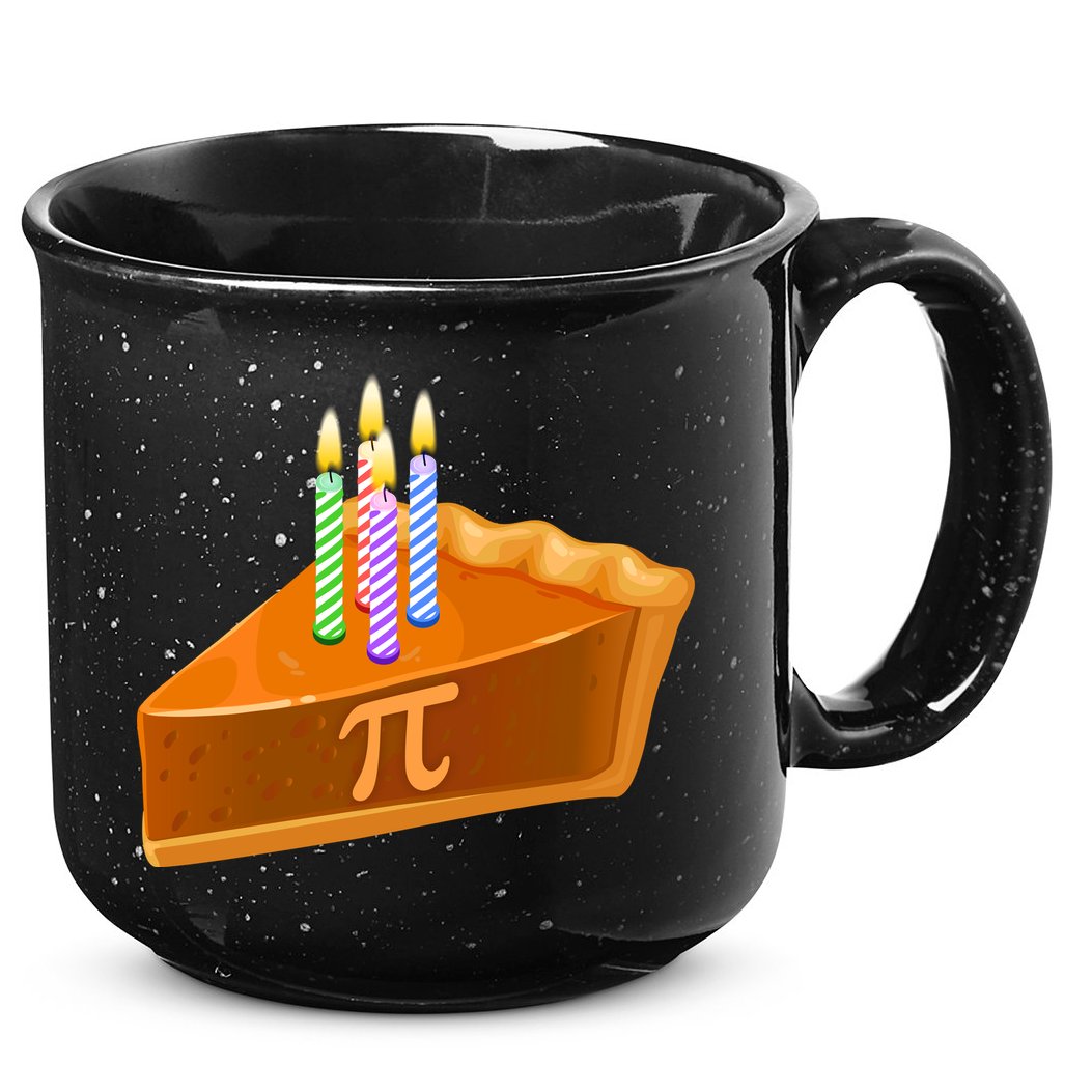 3.14 Happy Pi Day March 14 Birthday Slice Of Pie 15oz Campfire Ceramic Mug