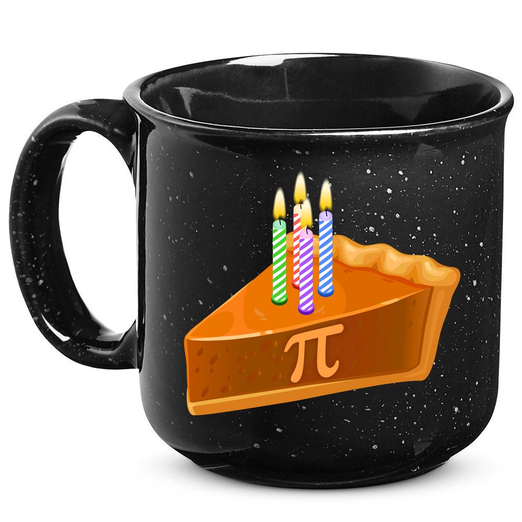3.14 Happy Pi Day March 14 Birthday Slice Of Pie 15oz Campfire Ceramic Mug