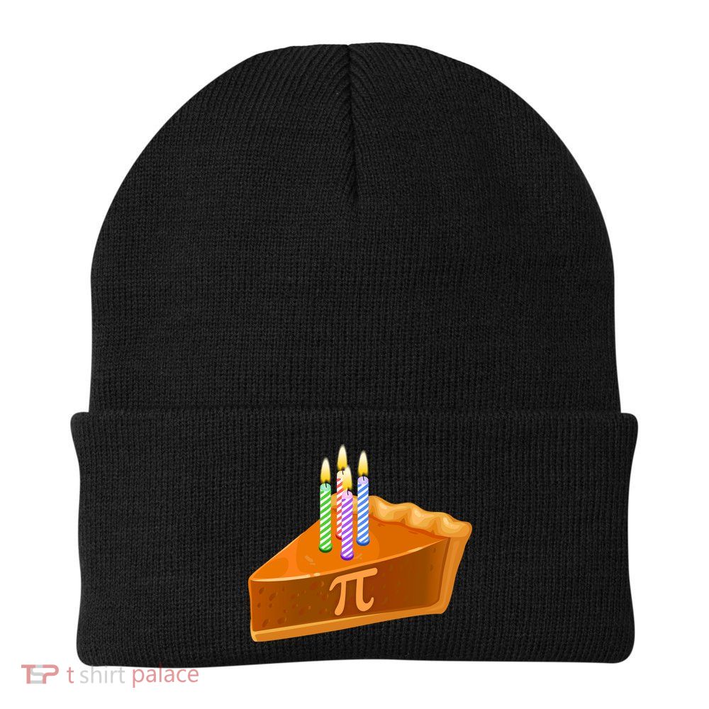 3.14 Happy Pi Day March 14 Birthday Slice Of Pie Beanie