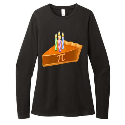 3.14 Happy Pi Day March 14 Birthday Slice Of Pie Womens CVC Long Sleeve Shirt