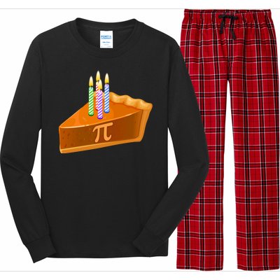 3.14 Happy Pi Day March 14 Birthday Slice Of Pie Long Sleeve Pajama Set