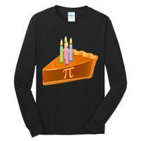 3.14 Happy Pi Day March 14 Birthday Slice Of Pie Tall Long Sleeve T-Shirt