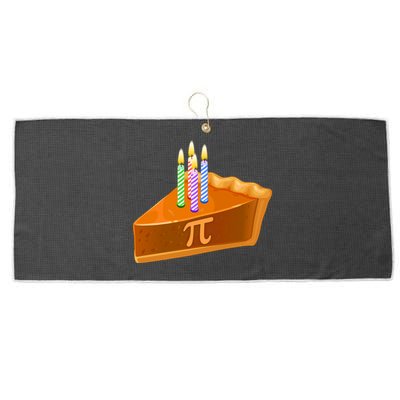 3.14 Happy Pi Day March 14 Birthday Slice Of Pie Large Microfiber Waffle Golf Towel
