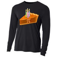 3.14 Happy Pi Day March 14 Birthday Slice Of Pie Cooling Performance Long Sleeve Crew