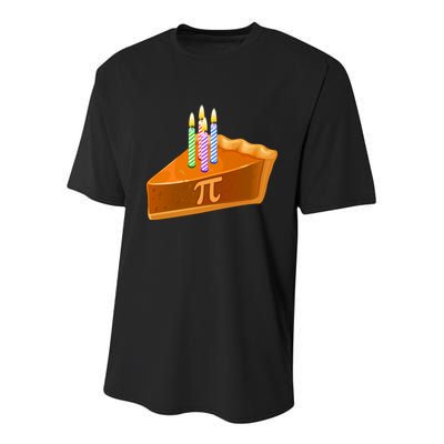 3.14 Happy Pi Day March 14 Birthday Slice Of Pie Youth Performance Sprint T-Shirt