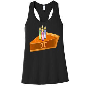 3.14 Happy Pi Day March 14 Birthday Slice Of Pie Women's Racerback Tank