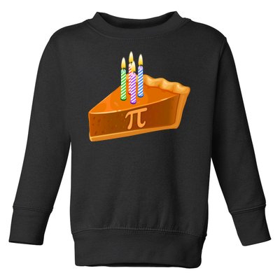 3.14 Happy Pi Day March 14 Birthday Slice Of Pie Toddler Sweatshirt