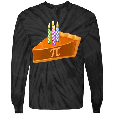 3.14 Happy Pi Day March 14 Birthday Slice Of Pie Tie-Dye Long Sleeve Shirt