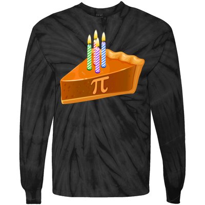 3.14 Happy Pi Day March 14 Birthday Slice Of Pie Tie-Dye Long Sleeve Shirt