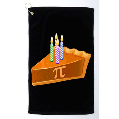 3.14 Happy Pi Day March 14 Birthday Slice Of Pie Golf Towel