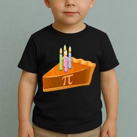 3.14 Happy Pi Day March 14 Birthday Slice Of Pie Toddler T-Shirt