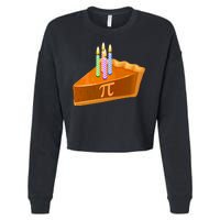 3.14 Happy Pi Day March 14 Birthday Slice Of Pie Cropped Pullover Crew