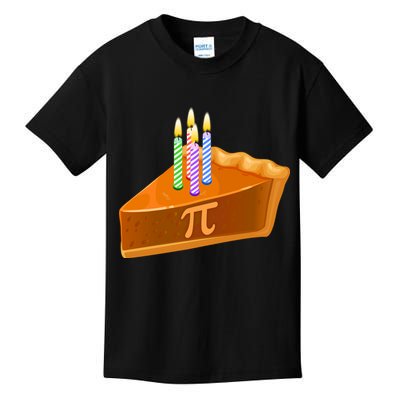 3.14 Happy Pi Day March 14 Birthday Slice Of Pie Kids T-Shirt